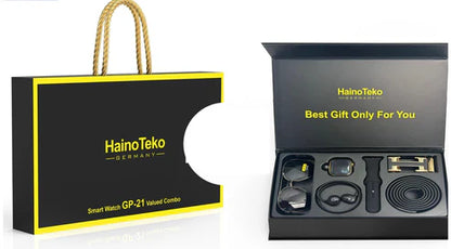 Haino Teko GP 21 Smart Watch Gift Box with Sunglasses, Belt and Neckband